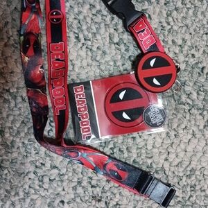 Deadpool Lanyard Set with Badge Holder